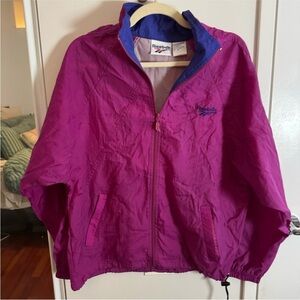 VINTAGE Reebok Purple Windbreaker Athletic Jacket